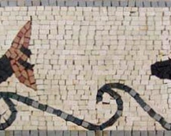 Flowing Fish Mosaic Border Art