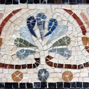 Borde de mosaico floral suculento colorido