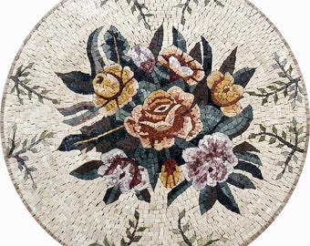 Mosaic Art - Flower Medallions