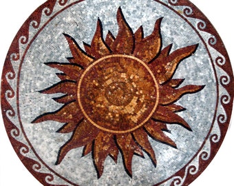 Mosaic Medallion - The Rustic Sun