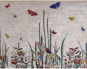 Mosaic Artwork - Butterflies, Flowers, & Birds