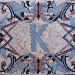 K Letter Custom Marble Mosaic