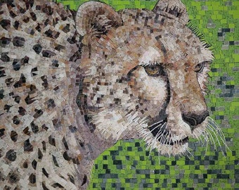 タイルモザイクのチーター