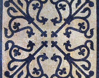 Geometrische Mosaik-Kunst-Fliese - Lila