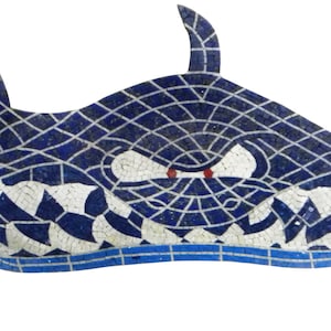 Shark Mosaic - Marble Mosaic Art