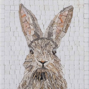 Bunny Mosaic Art - Animal Artwork
