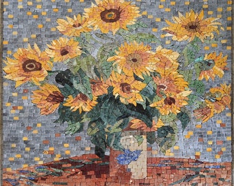 Claude Monet   "Sunflowers" - Mosaic Reproduction