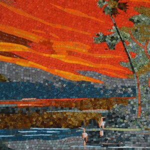 Mosaic Scenery - Sunset Wall Art