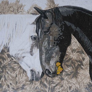 Wild Mosaic Art - Horse Couple