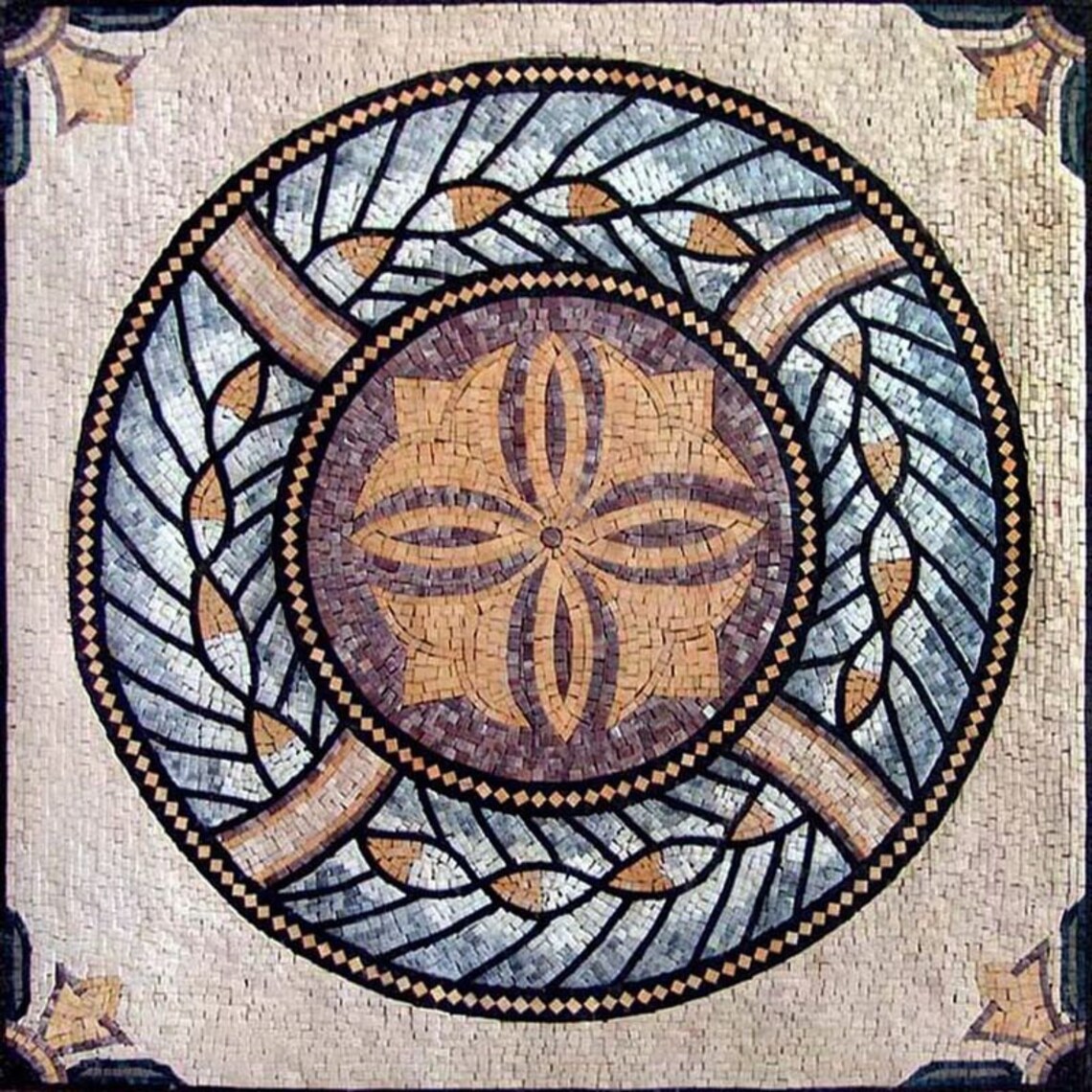 Natural Stone Roman Mosaic - Tara - Etsy