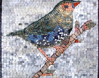 Marble Mosaic - Colorful Bird