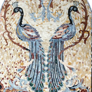 Mosaic Artwork - Animal Mosaic Art, Peacock Wall Mosaic Art