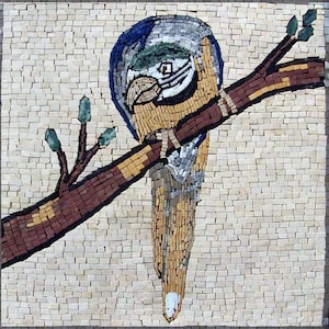 Papagei Mosaik - Wundernder Ara