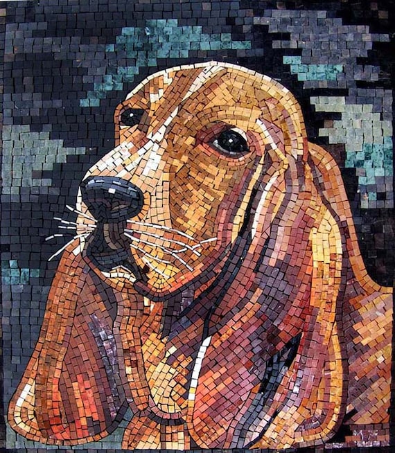 Marble Dog Mosaic - Beagle Dog - Etsy