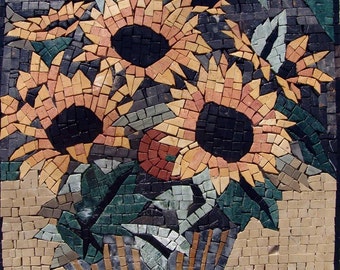 Sunflowers  Accent Mosaics Tiles