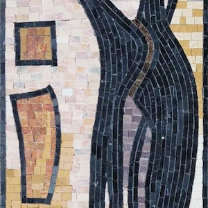 Silhouettes - Modern Mosaic Art Reproduction | Abstract Wall Decor | Contemporary Mosaic Artwork | Unique Home Decor | Gift for Art Lovers