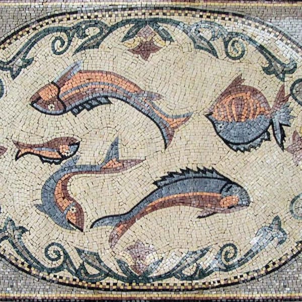 Fish Art Mosaic Rug