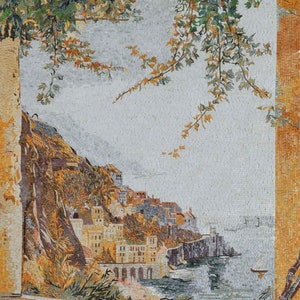 Coastal Cliff Scenery - Mosaic Art