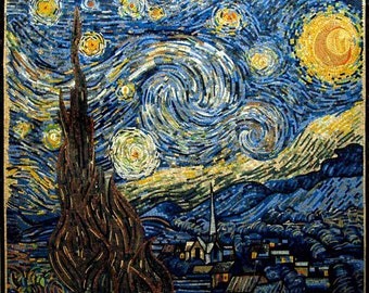 Mosaic Reproduction - Vincent Van Gogh "Starry Night"