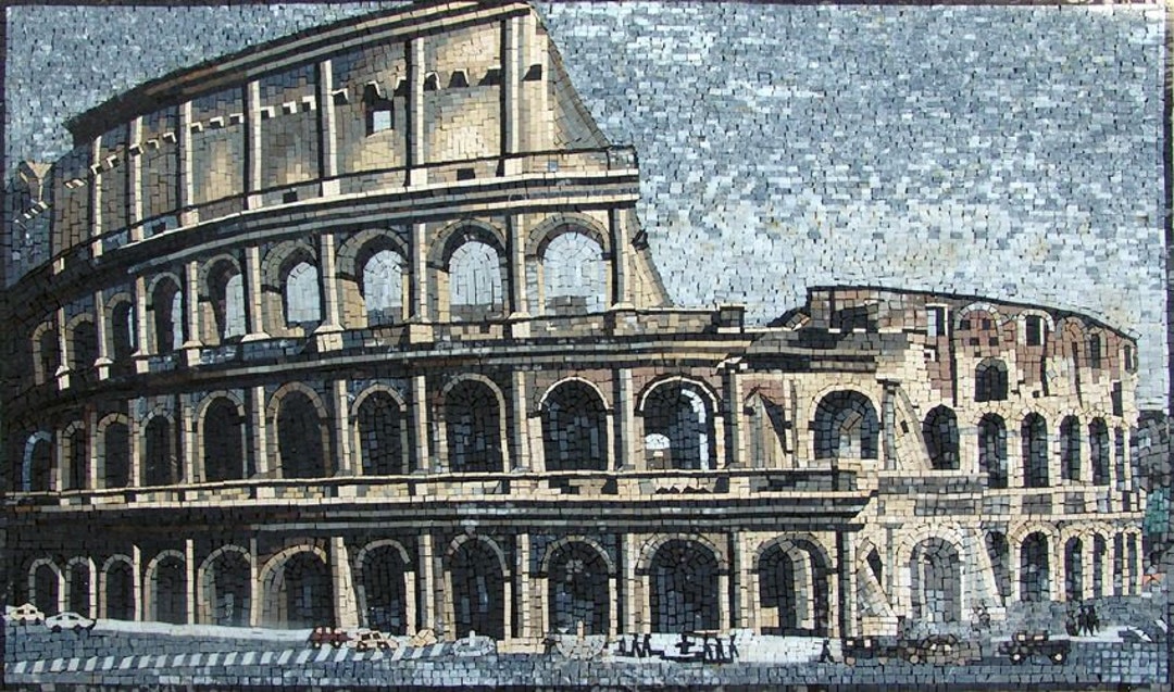 Colosseum Marble Mosaic Art - Etsy
