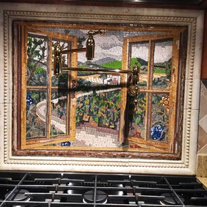 Kitchen Backsplash Mosaic Art Scenery For Home Decor Wall Art Custom Mosaic image 2