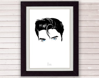 Elvis Presley poster, music poster, home decor, elvis presley gift