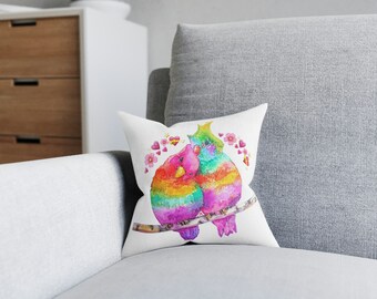 Love Birds Cushion - Pink Back