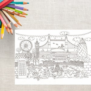 Printable London, Queen of England colouring page.