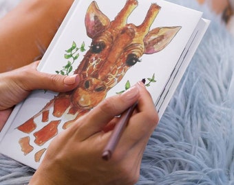 Giraffe Hard Backed Journal Note Book