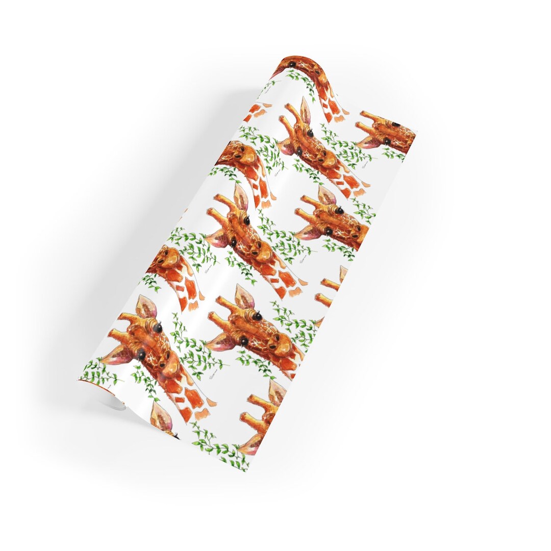 Giraffe Gift Wrapping Paper Roll Etsy