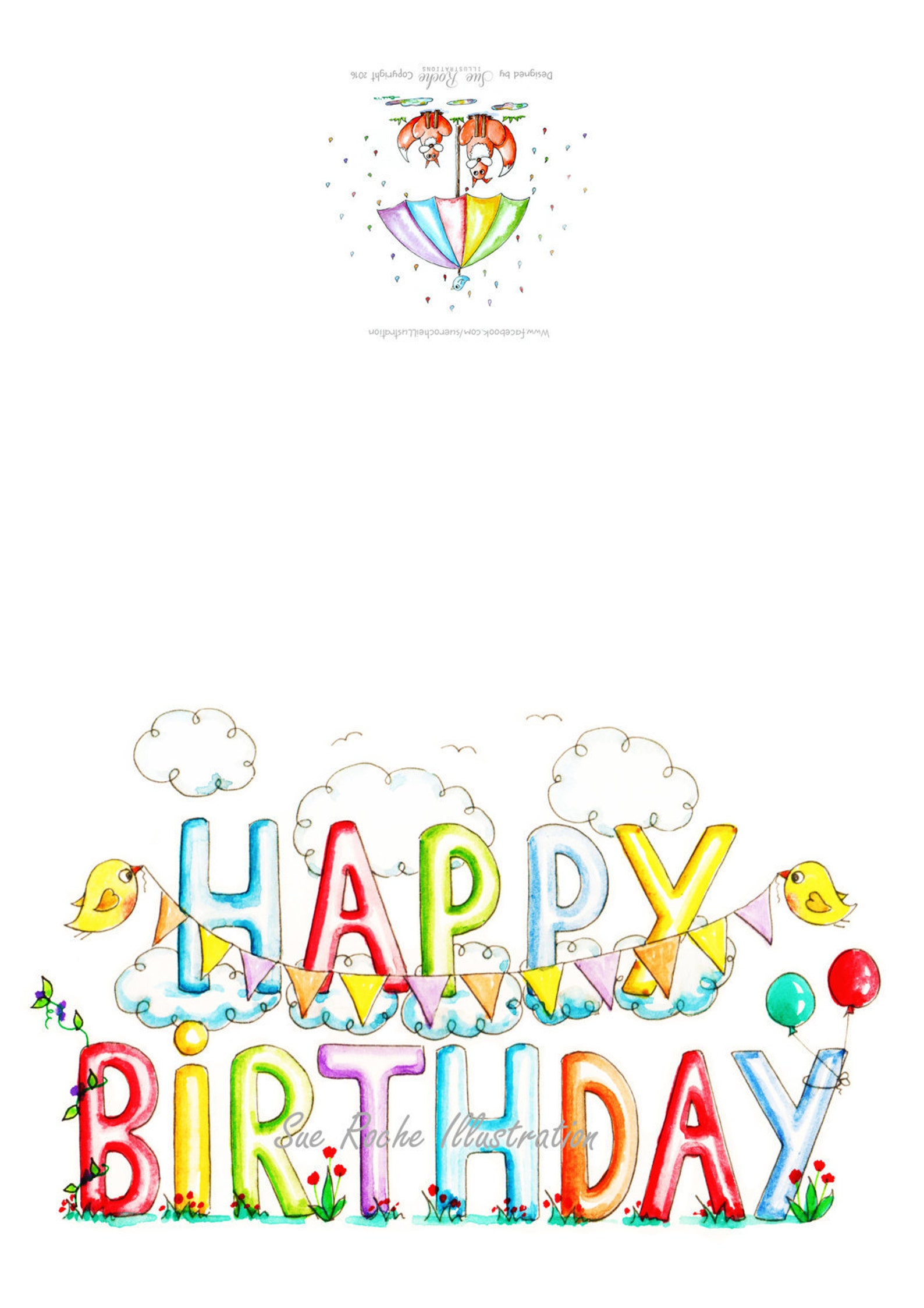 Printable Card Birthday Card PDF Downloadable Card Printable Birthday ...