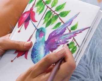 Hummingbird Hard Backed Journal, Sketchbook,