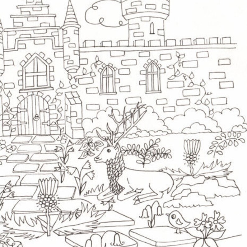 Scotland Printable Coloring Pages Loch Ness Colouring. - Etsy UK