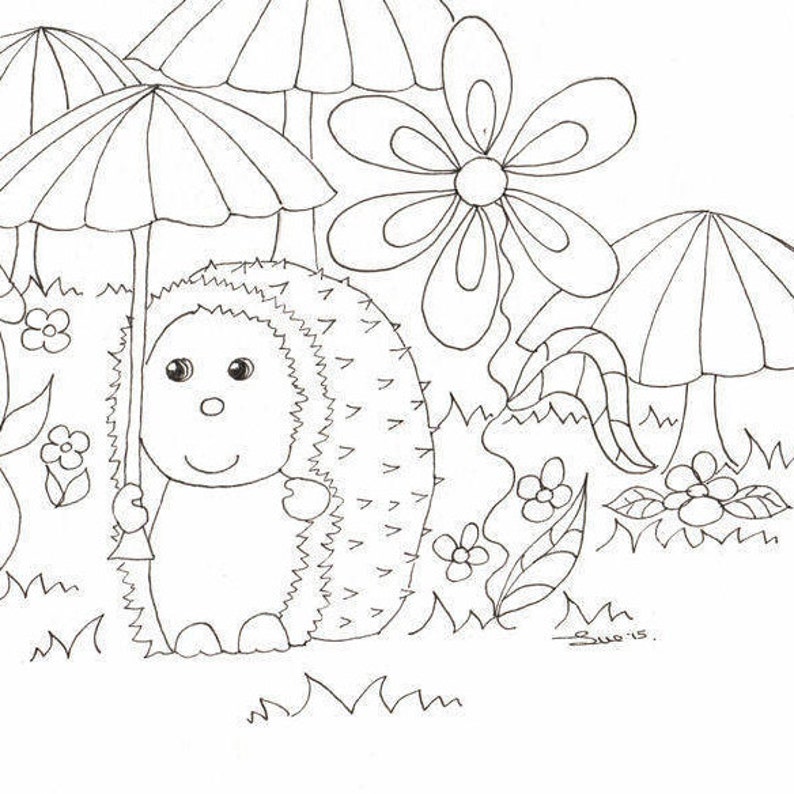 Printable Fox and Hedgehog Coloring Pages, Colouring - Etsy