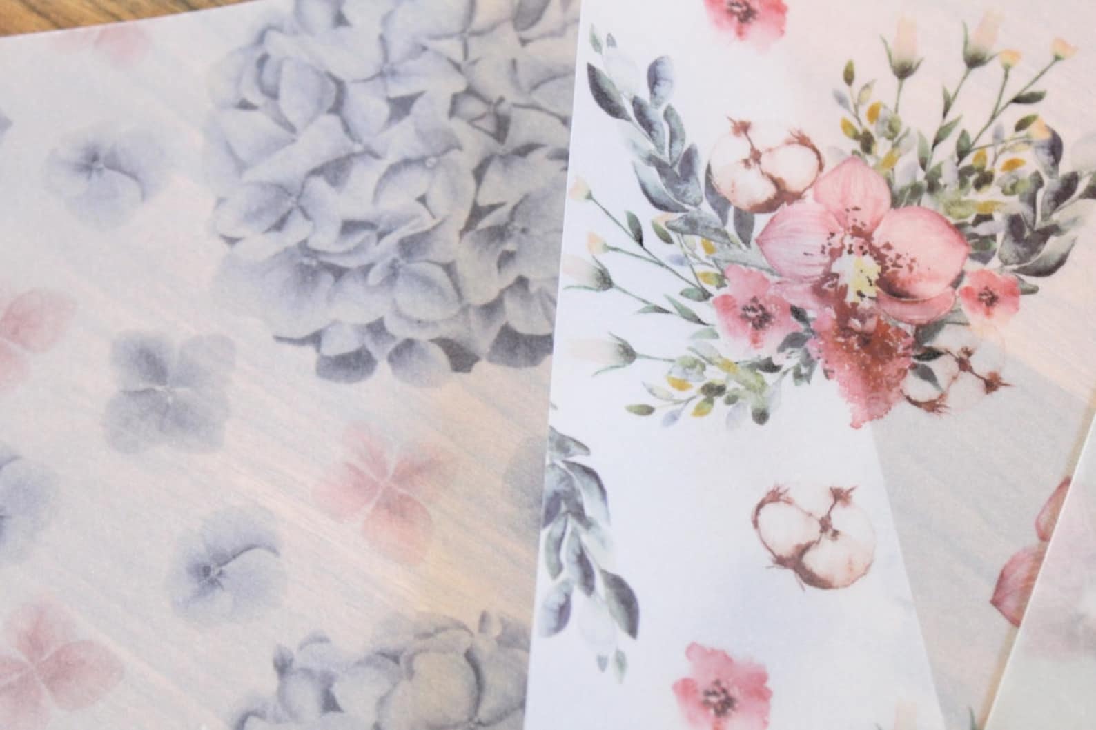 Floral Print Vellum Paper pack Vol 5 Planner vellum paper A5 Etsy