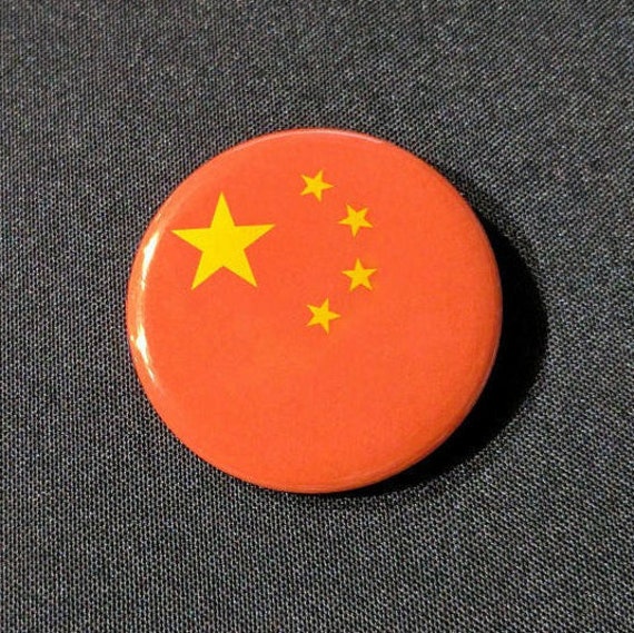 China Button Chinese Flag Pin or Etsy