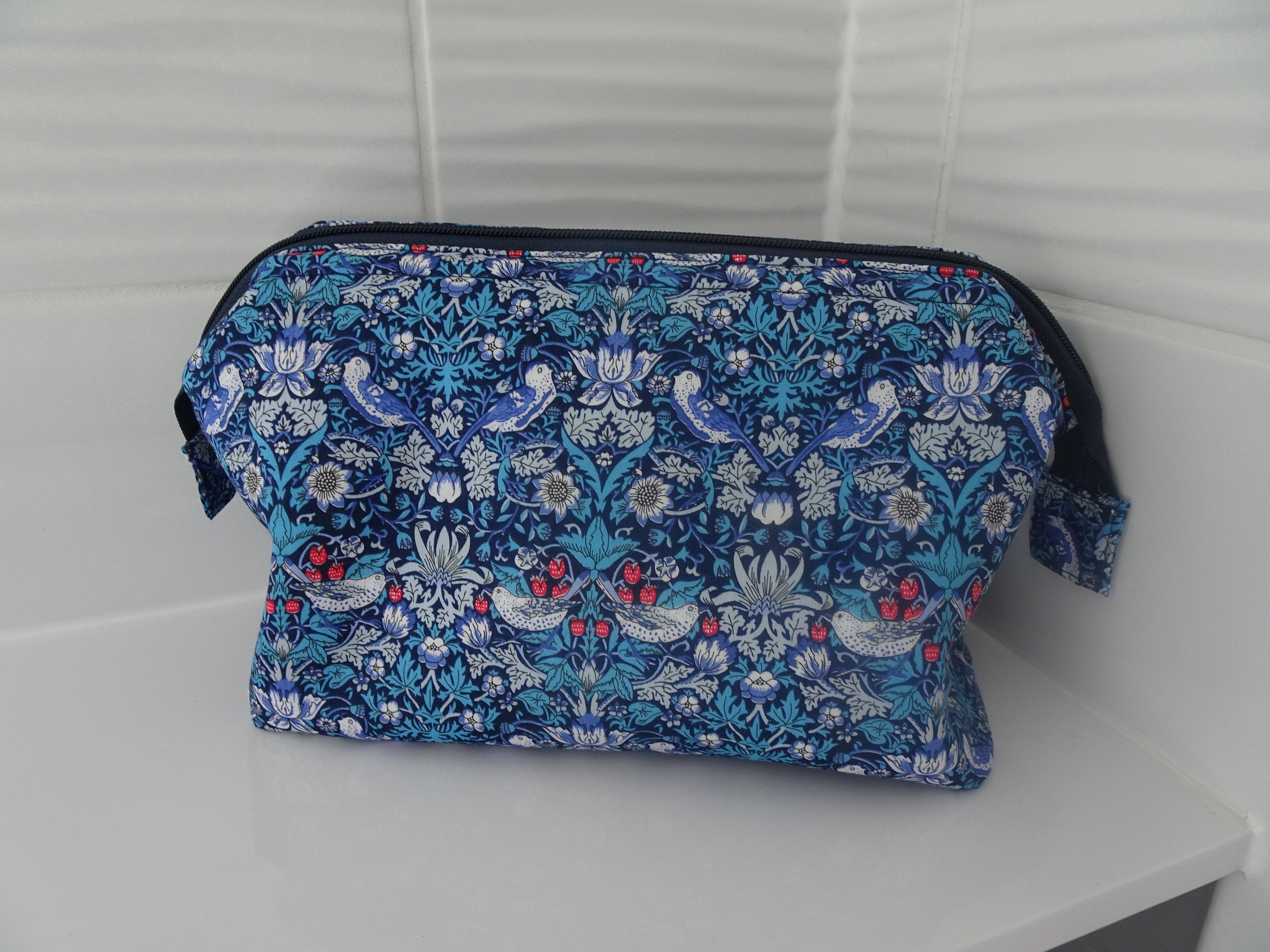 Handmade Liberty of London Wash Bag Lovely Size opens wide Etsy