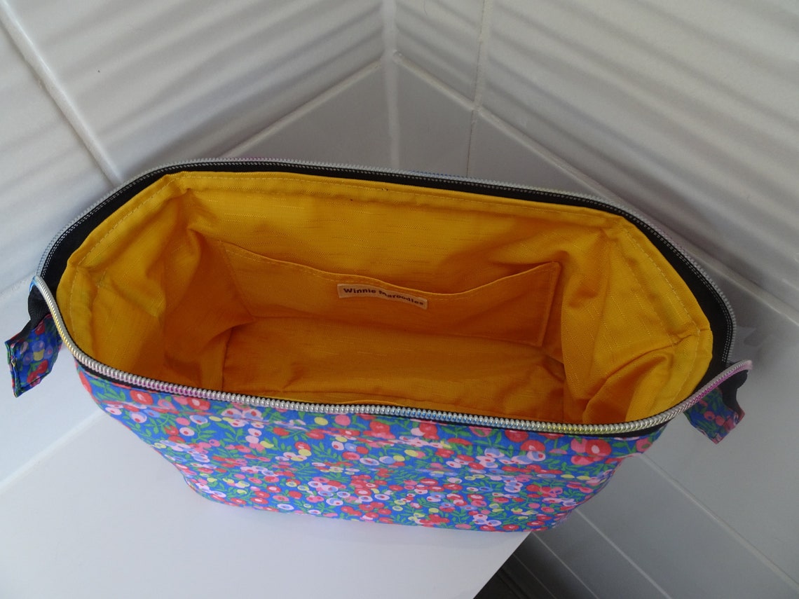 Handmade Liberty of London Wash Bag Lovely Size opens wide Etsy