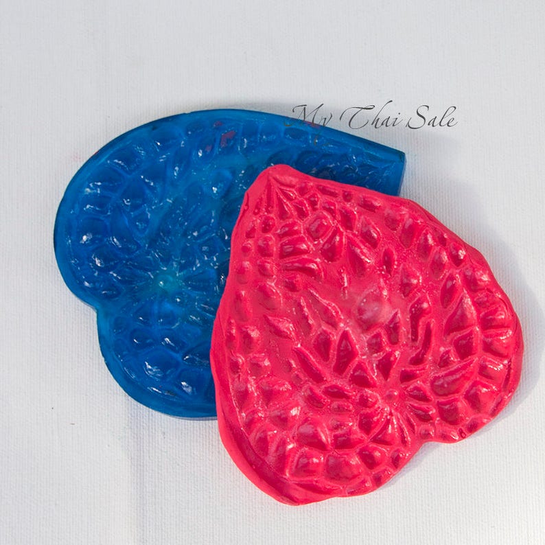 Solid vein stamp Anthurium petal L For polymern clay EVA Foam fabric flower making