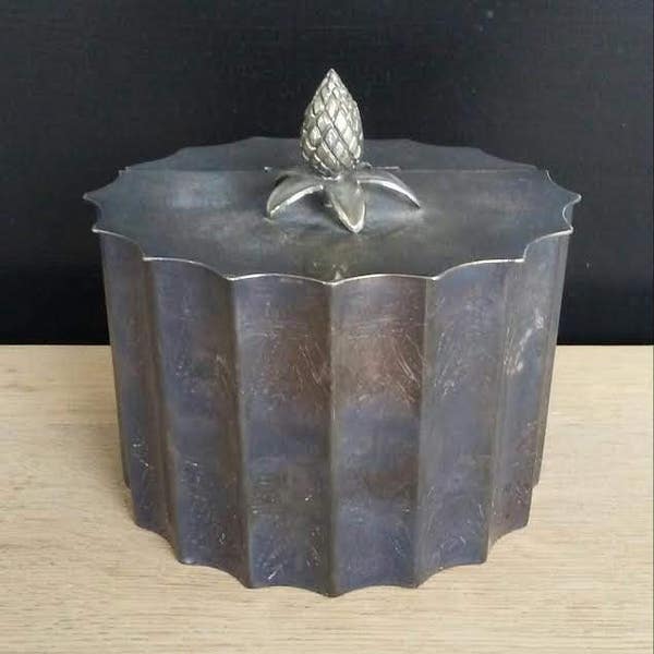 Tarnished Silver Box Silver Box Silver Trinket Box Godinger Silver Jewelry Box Rustic Box Silver Plated  Box Metal Box Decorative Silver Box