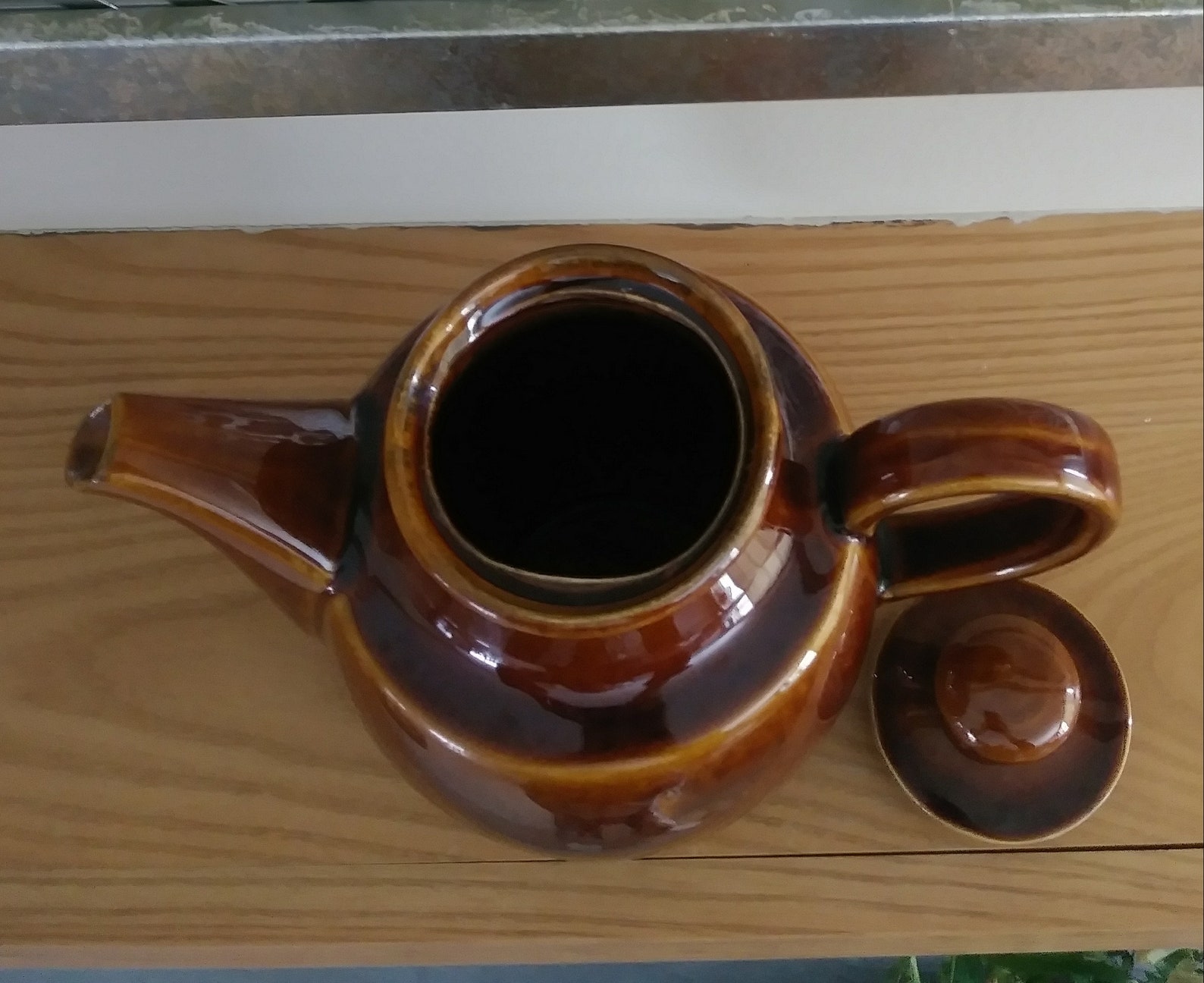 Brown Stoneware Teapot Vintage Teapot Brown Teapot Rustic Etsy