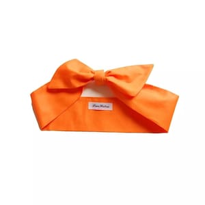 Orange Cotton Hair Scarf For Women, Vintage Style Headband