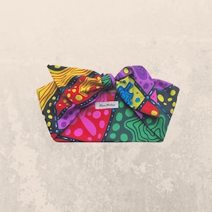 Pink Multicoloured Head Scarf, Women's Ankara Headwrap