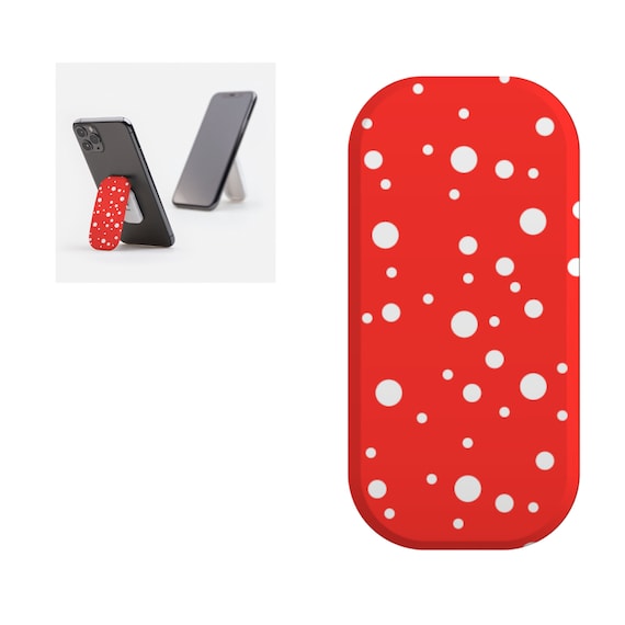Red Dotty Print Smartphone Grip, Clickit iPhone Grip, Selfie Stand,  Valentines Day Gift for Wife, Tech Gift for Girlfriend, Valentines Gift 