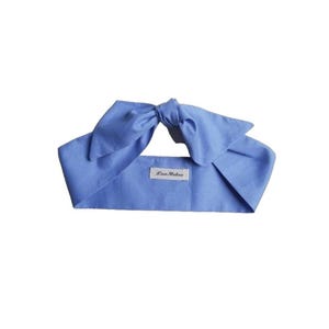 Blue Cotton Hair Scarf For Women, Yoga Headband