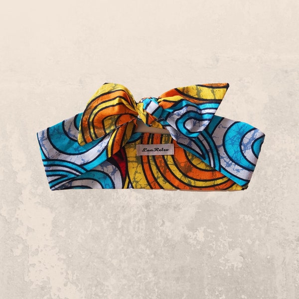 Foulard Ankara pour femme, turban africain, cravate en coton, foulard pour cheveux pour femme, écharpe en wax africain, idée cadeau pour elle, cadeau fête des mères