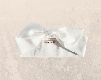 Ivory Cotton Head Scarf For Women,
