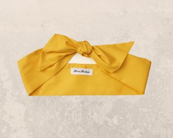 Golden Yellow Scarf, Cotton Neckerchief
