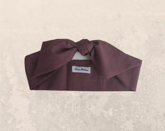 Cotton Hair Scarf In Warm Autumnal Colours, Retro Head Tie For Women