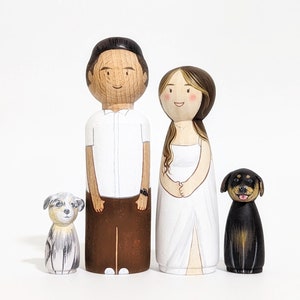 Custom Family Figures / Family Portraits / Personalized Family with Pets / Custom Peg Dolls / Personalized Family Gift image 8